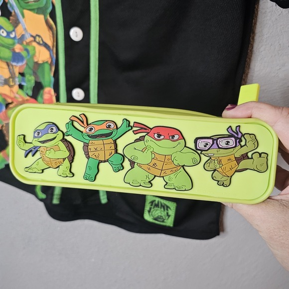 TMNT Teenage Mutant Ninja Turtles Jersey Shirt Boys Youth Sz 14 16 Graphic Top - Picture 3 of 14